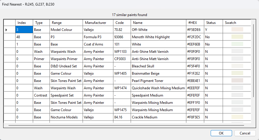 Find Nearest Colours.